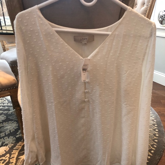 LOFT Tops - Loft - cream blouse - NWT